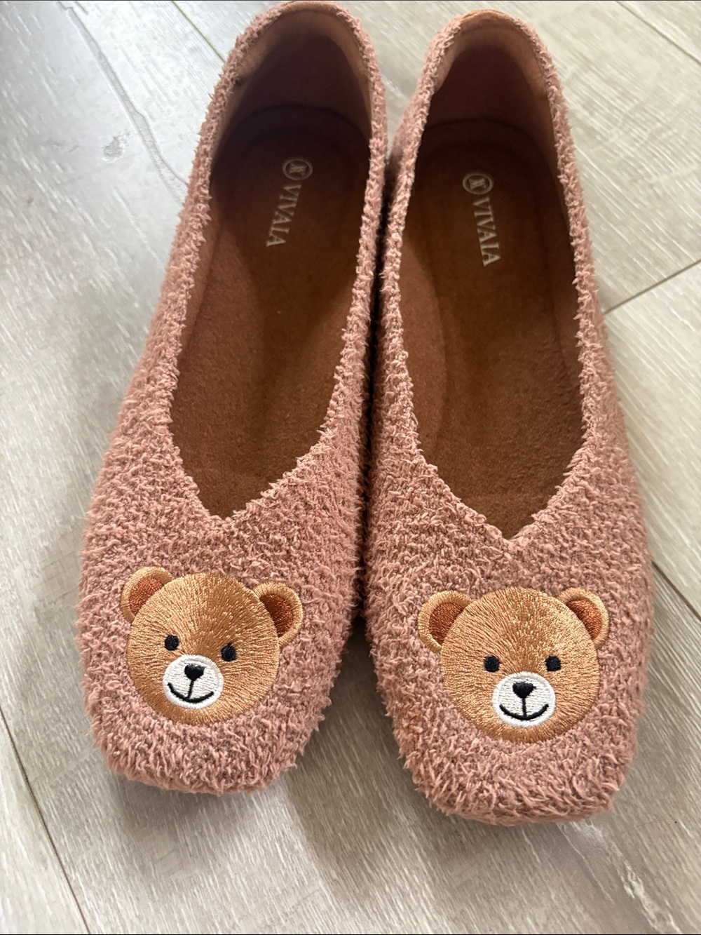 VIVAIA Margot 2.0 Terry Knit Teddy Bear Ballet Flats EU 38.5 US 8 NWOT